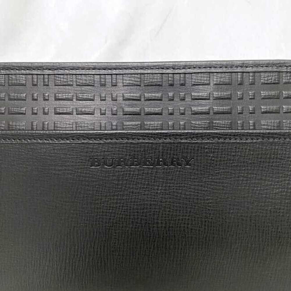 Burberry Shoulder Bag Black Nova Check KM Clutch Leather Strap Zipper - Picture 8 of 10